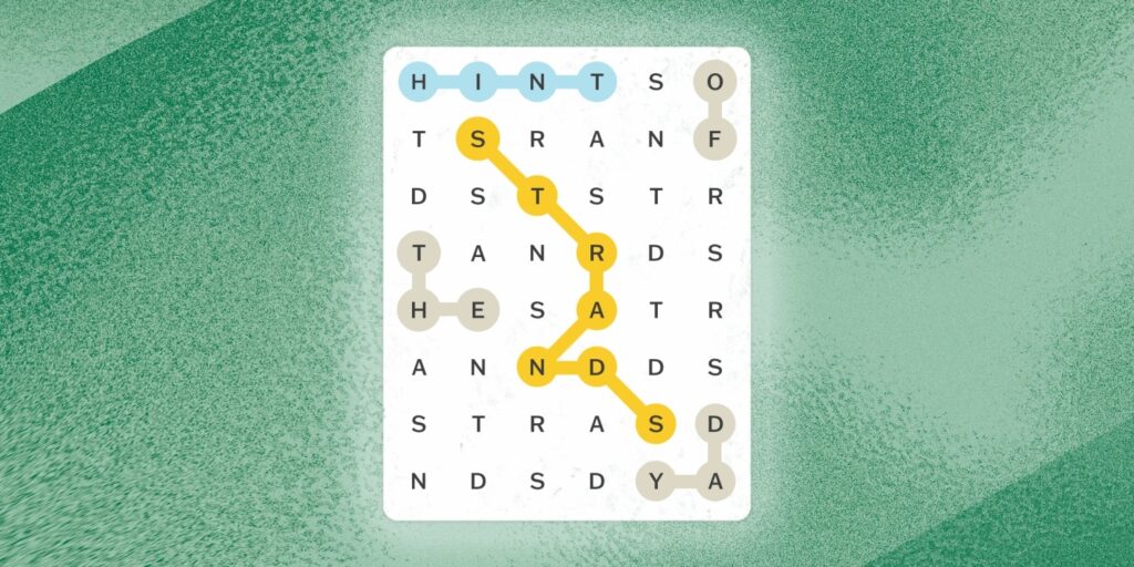 How many words do I need to find And difficulty levels in Strands?